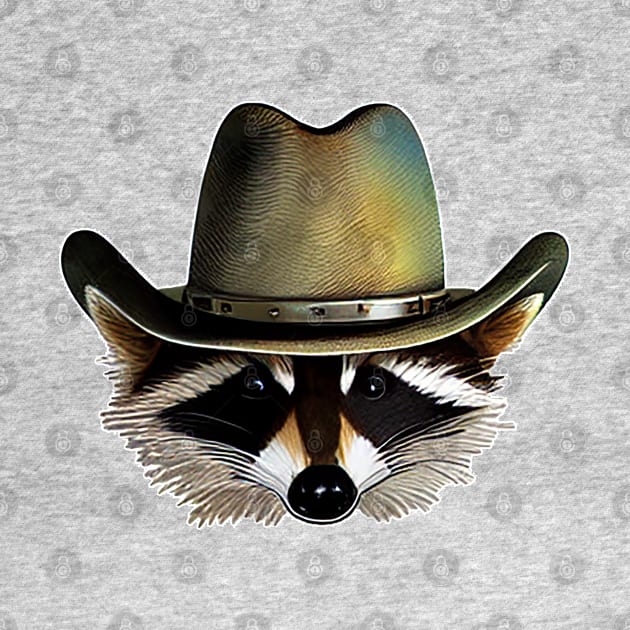 Raccoon Cowboy by nonbeenarydesigns